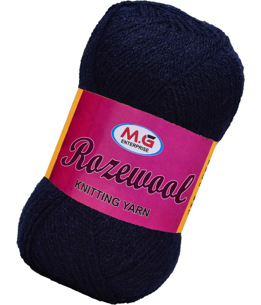     			Rosewool  Navy 300 gms Wool Ball Hand knitting wool- Art-GJI