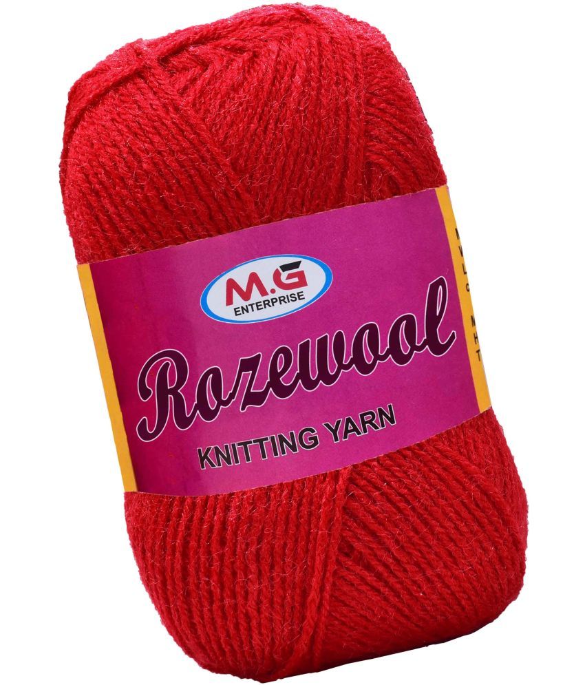     			Rosewool  Red 400 gms Wool Ball Hand knitting wool- Art-GJJ