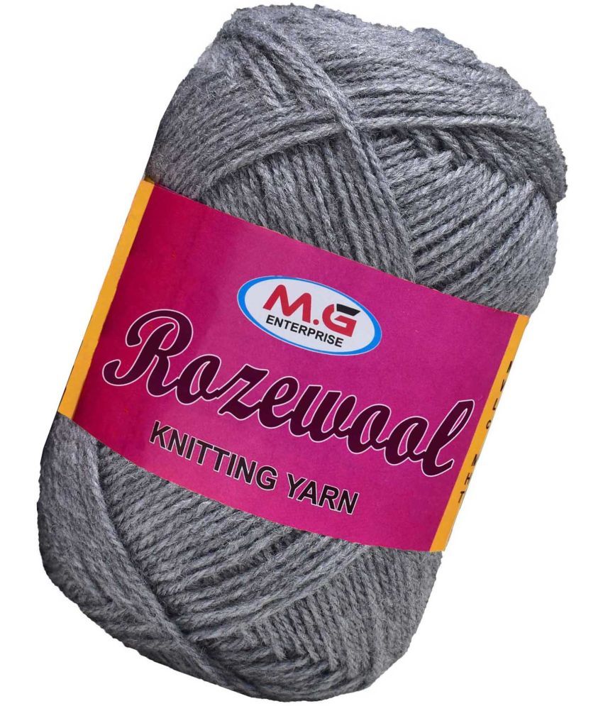     			Rosewool  Silver 300 gms Wool Ball Hand knitting wool- Art-FHE