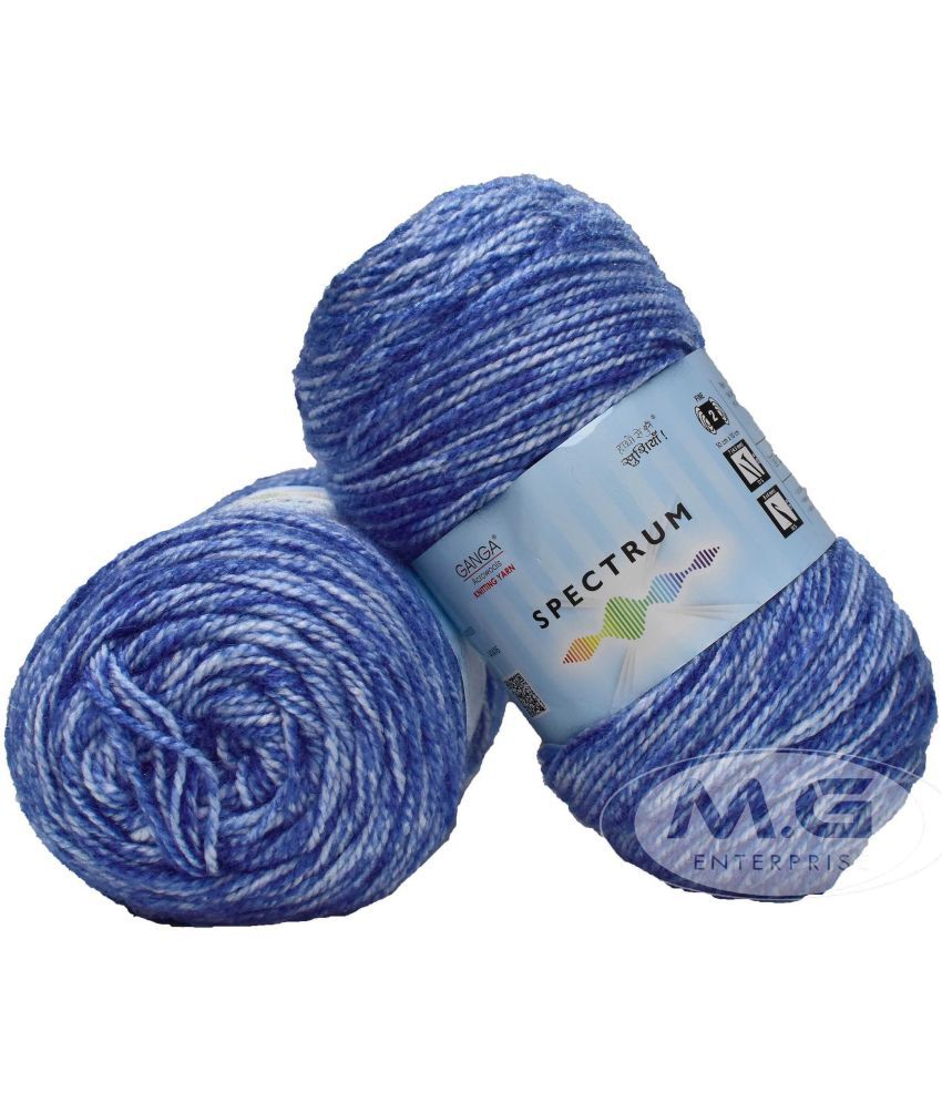     			Spectrum Carbon Blue (500 gm)  Wool Ball Hand knitting wool / Art Craft soft fingering crochet hook yarn, needle knitting yarn thread dyed. with Needl W SM-Y SM-Z SM-AD