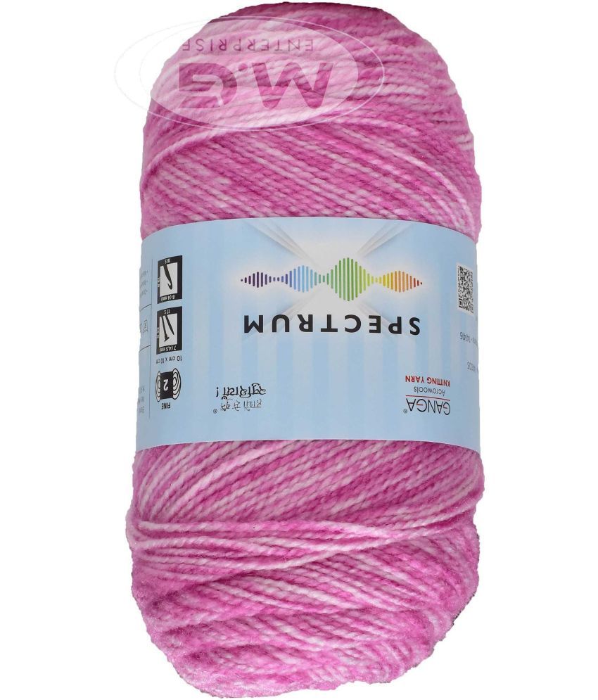     			Spectrum Pink Mix (400 gm)  Wool Ball Hand knitting wool / Art Craft soft fingering crochet hook yarn, needle knitting , With Needle.- E FG