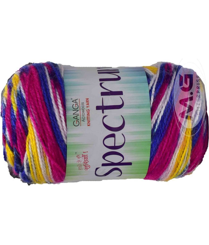     			Spectrum Real Azul (500 gm)  Wool Ball Hand knitting wool / Art Craft soft fingering crochet hook yarn, needle knitting , With Needle.- N OC