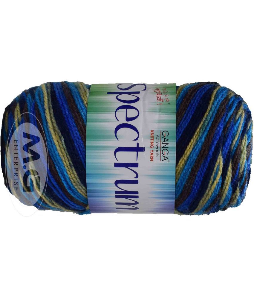     			Spectrum Royal Blue (300 gm) Wool Ball Hand knitting wool / Art Craft soft fingering crochet hook yarn, needle knitting , With Needle.-V