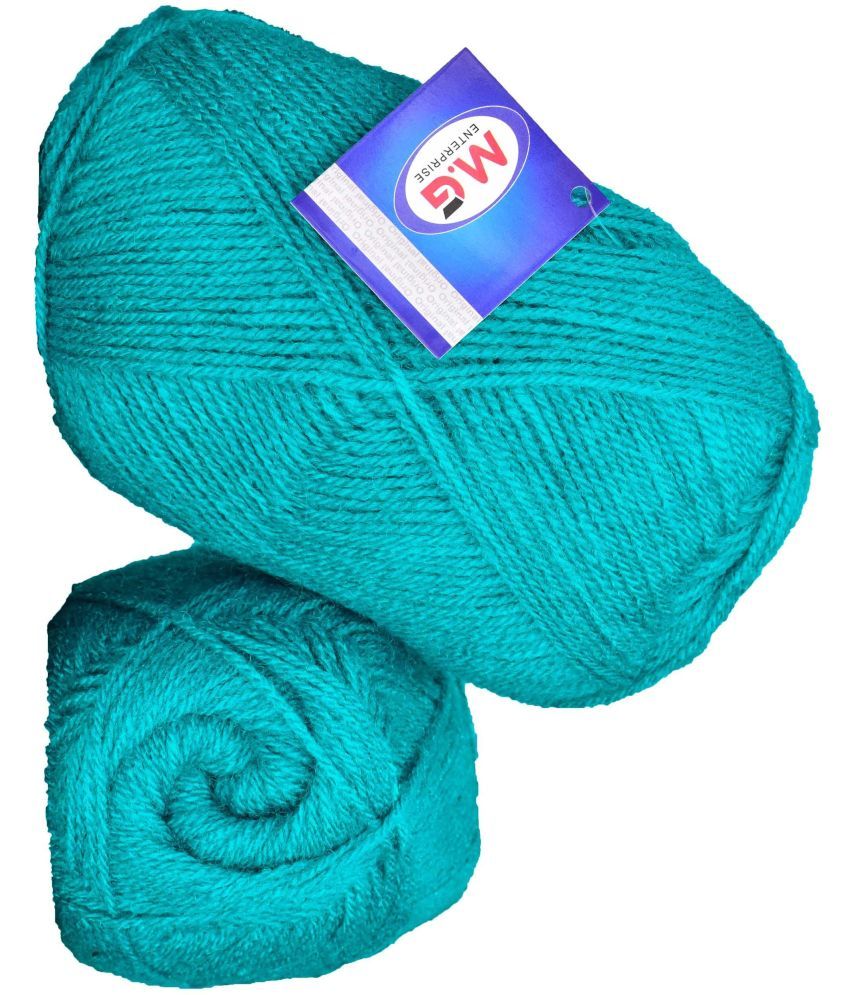     			Sunrise Teal (200 gm)  Wool Ball Hand knitting wool / Art Craft soft fingering crochet hook yarn, needle knitting yarn thread dye E FC