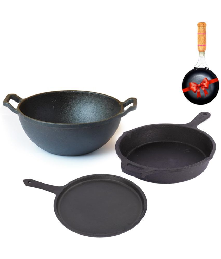     			The Indus Valley Black Cast Iron ( Set of 4 )
