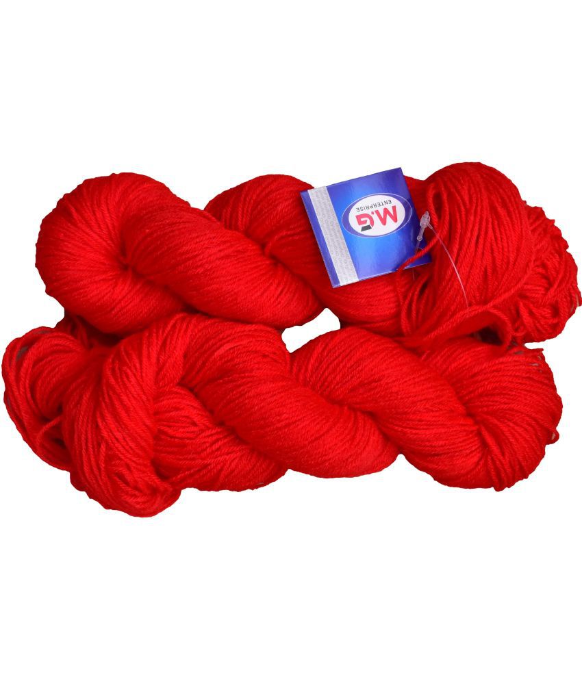     			Tin Tin Candy Red (200 gm)  Wool Hank Hand knitting wool / Art Craft soft fingering crochet hook yarn, needle knitting yarn thread dye F GE