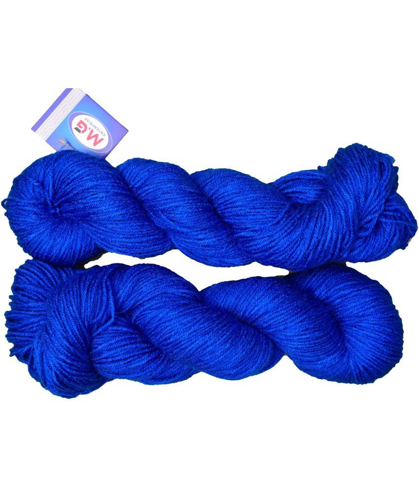     			Tin Tin Deep Blue (400 gm)  Wool Hank Hand knitting wool / Art Craft soft fingering crochet hook yarn, needle knitting yarn thread dye E FE