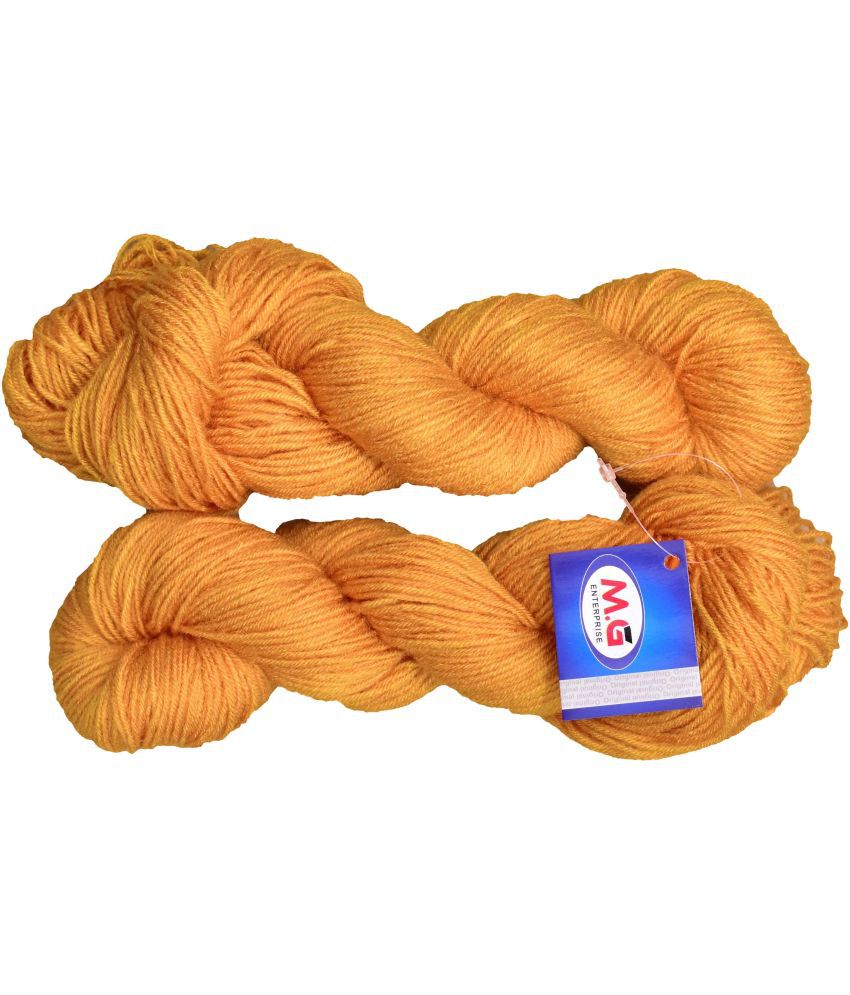     			Tin Tin Mustard (200 gm)  Wool Hank Hand knitting wool / Art Craft soft fingering crochet hook yarn, needle knitting yarn thread dyed