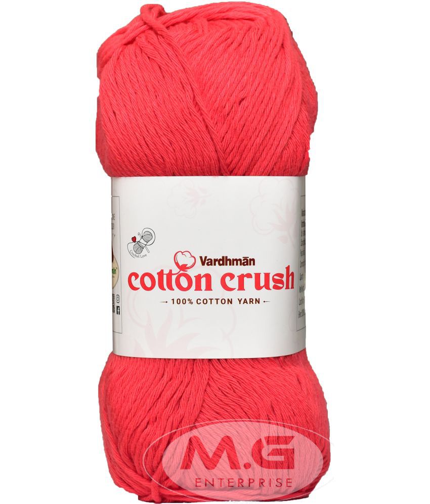     			VARDHMAN Cotton Crush 8-ply  Red 400 gms Cotton thread dyed-EA Art-AFCC