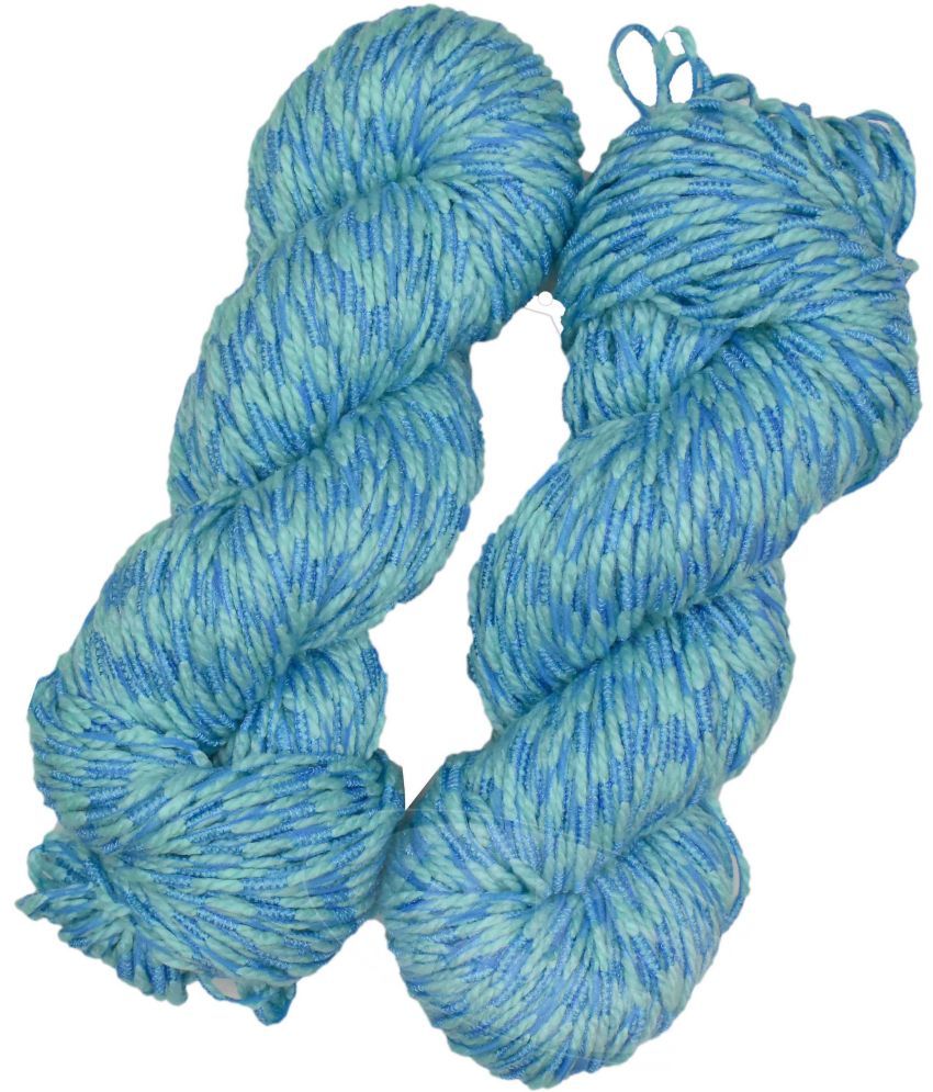     			VARDHMAN Fantasy  Sky Blue 300 gms Wool Hank Hand knitting wool -IB Art-ADBC