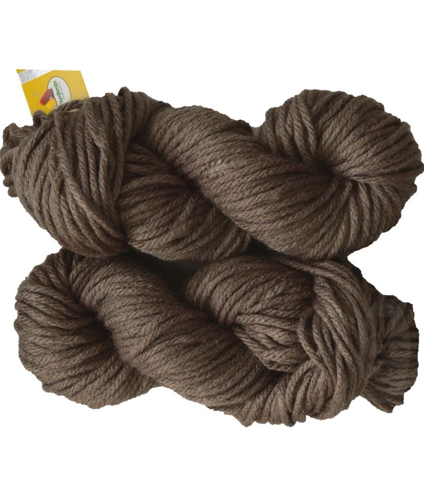     			Vardhman Knitting Yarn Thick Chunky Wool, Brown 500 gm K_K ART- CJI