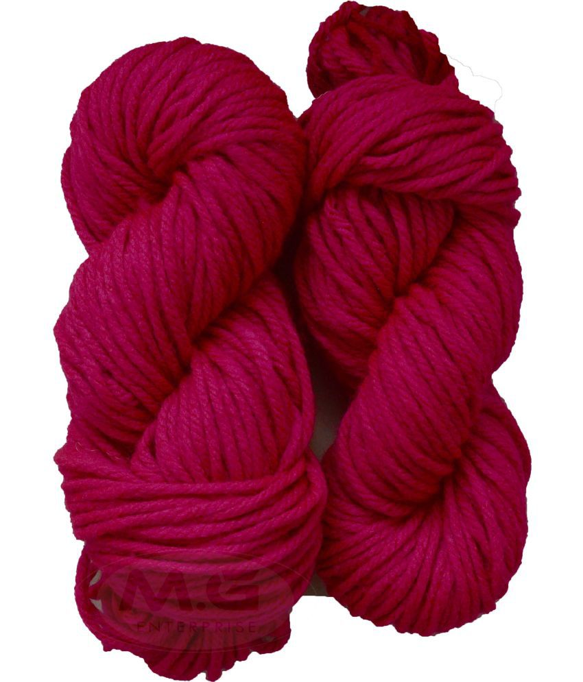     			Vardhman Knitting Yarn Thick Chunky Wool, Magenta 200 gm K_K ART- CAB