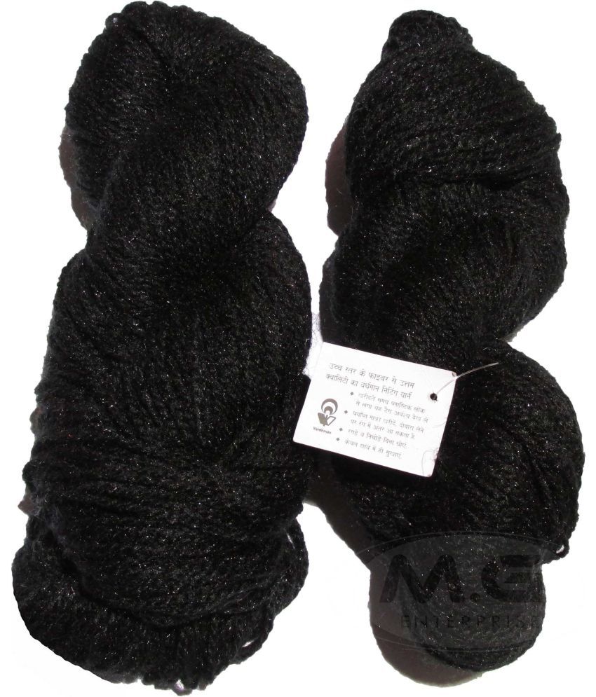     			Vardhman Rabit Excel Black (200 gm)  Wool Hank Hand knitting wool Art-FBE