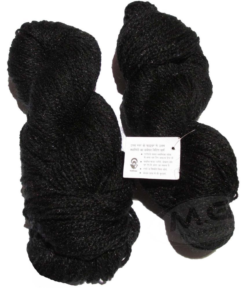     			Vardhman Rabit Excel Black (500 gm)  Wool Hank Hand knitting wool Art-FBE