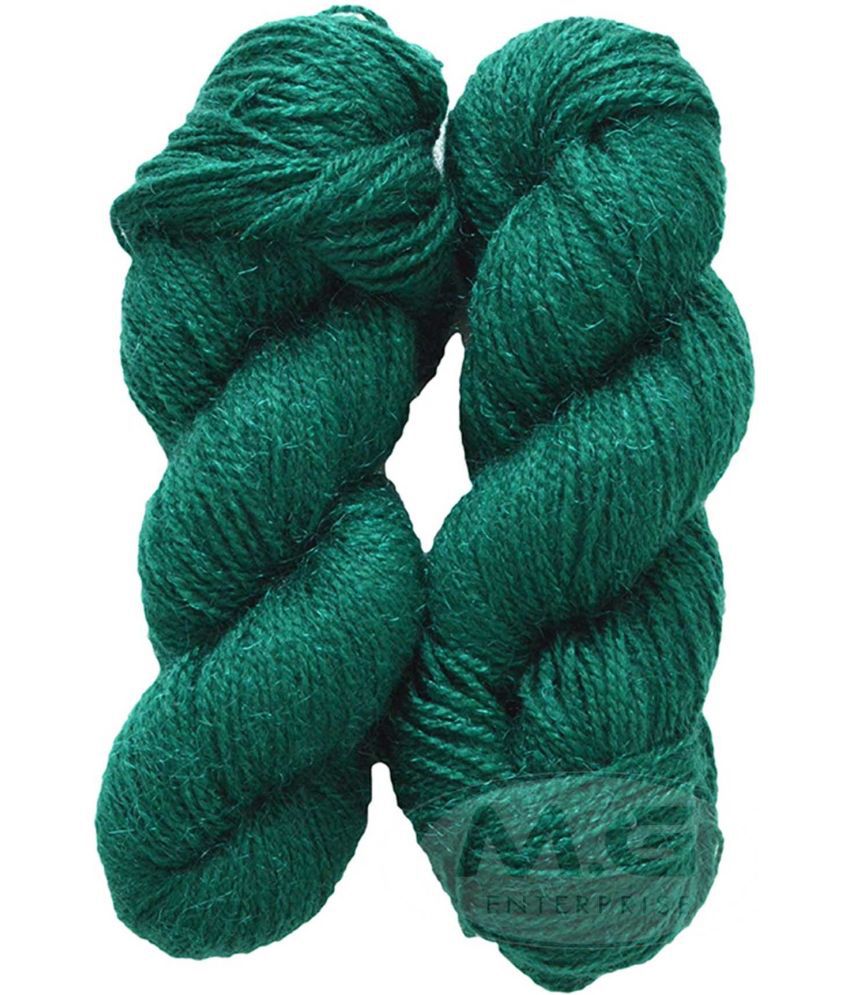     			Vardhman Rabit Excel Dark Green (200 gm)  Wool Hank Hand knitting wool