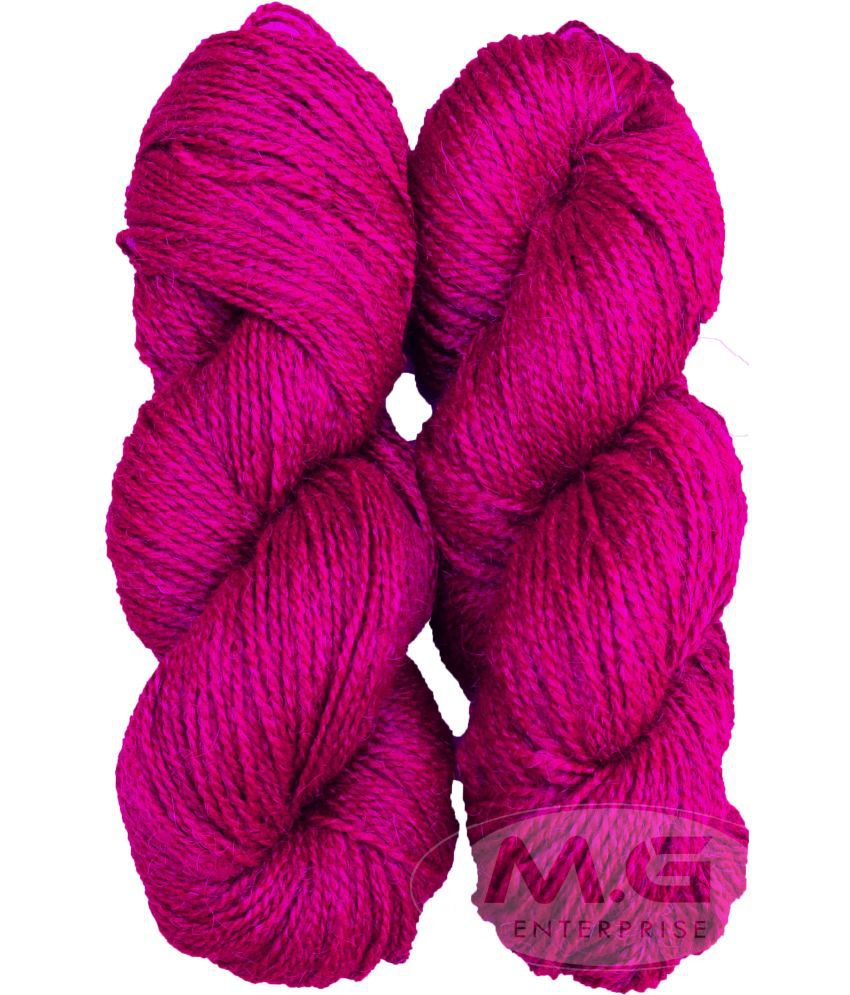     			Vardhman Rabit Excel Magenta (200 gm)  Wool Hank Hand knitting wool Art-FDD