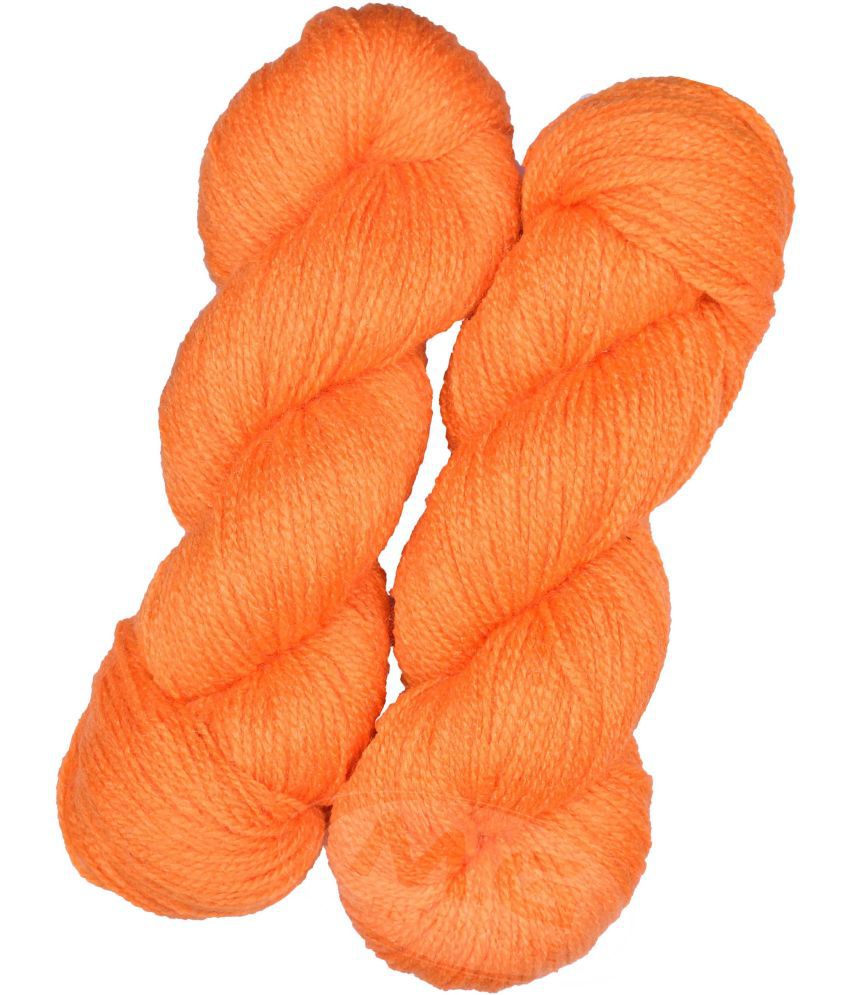     			Vardhman Rabit Excel Orange (400 gm)  Wool Hank Hand knitting wool Art-FCB