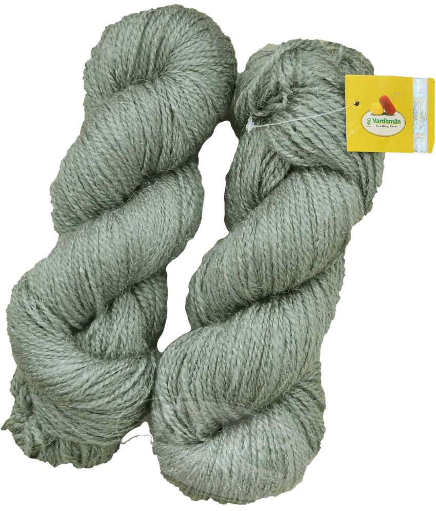     			Vardhman Rabit Excel Steel Grey (400 gm)  Wool Hank Hand knitting wool Art-FCF