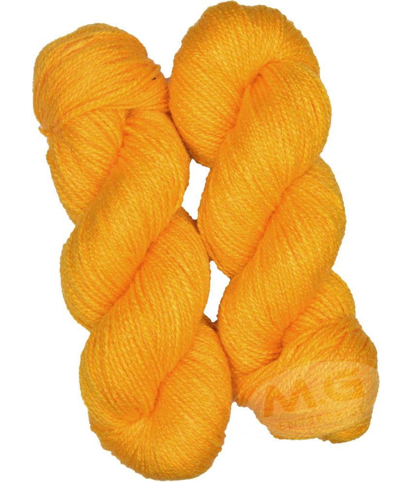     			Vardhman Rabit Excel Yellow (500 gm)  Wool Hank Hand knitting wool Art-FEC