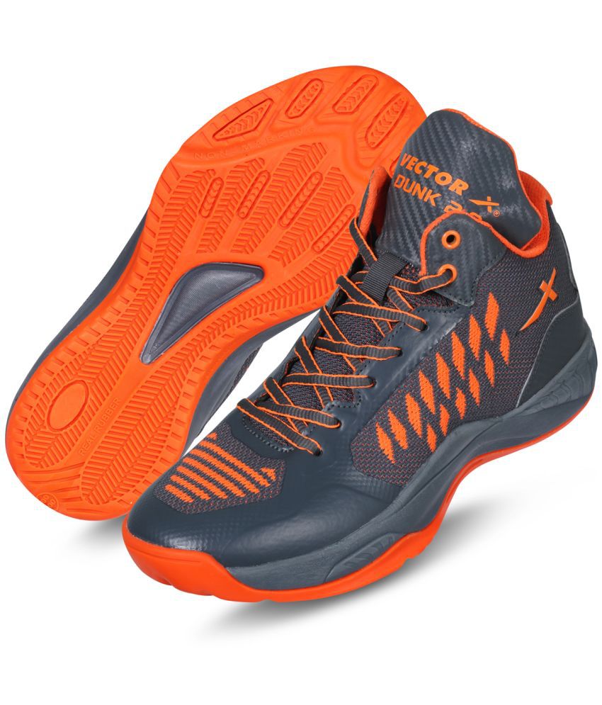     			Vector X DUNK 2.0 Orange Gray Basketball Shoes