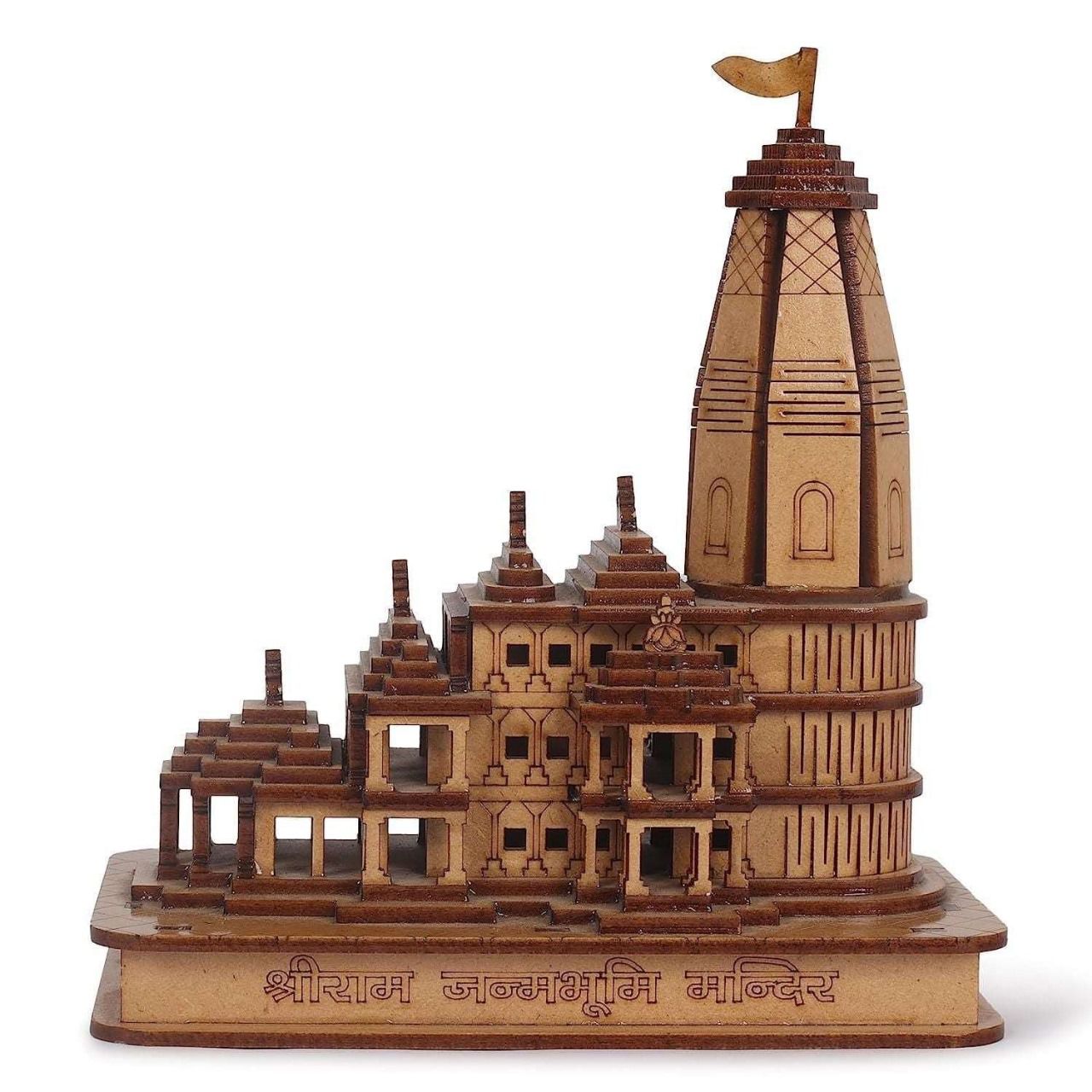     			Sketchfab Handicraft Wooden 3D Ayodhya Ram Temple Mandir - 11 cm