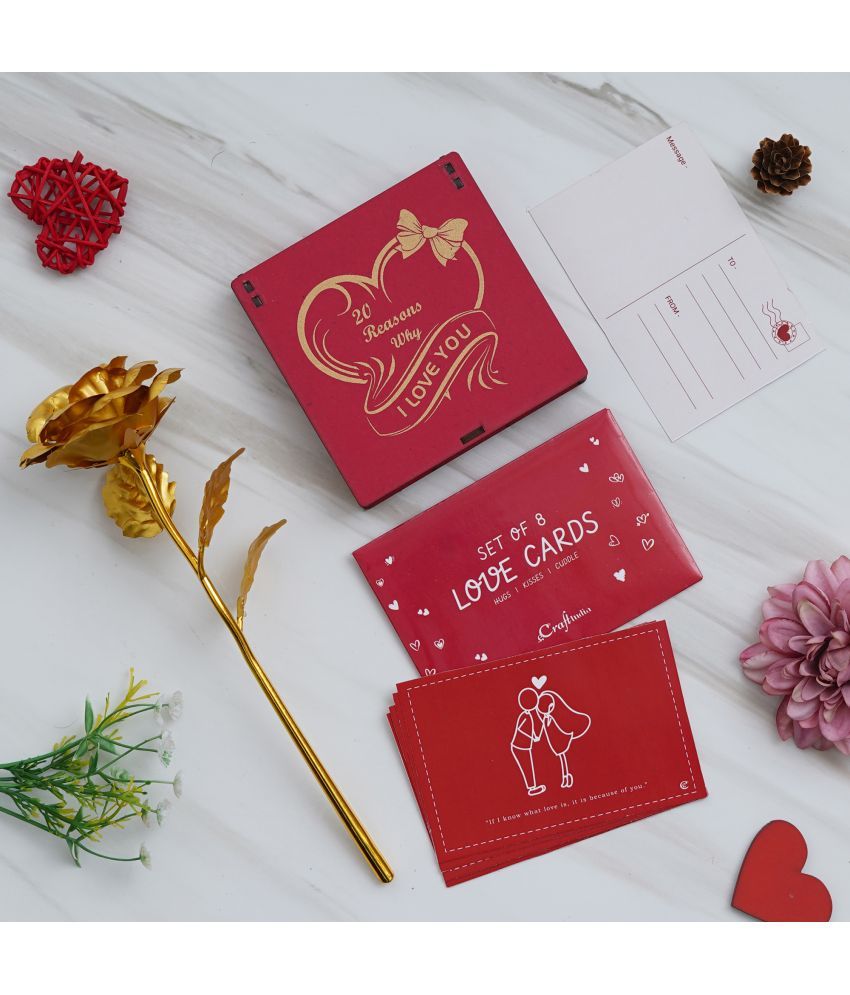     			eCraftIndia Red Paper Valentine Hamper