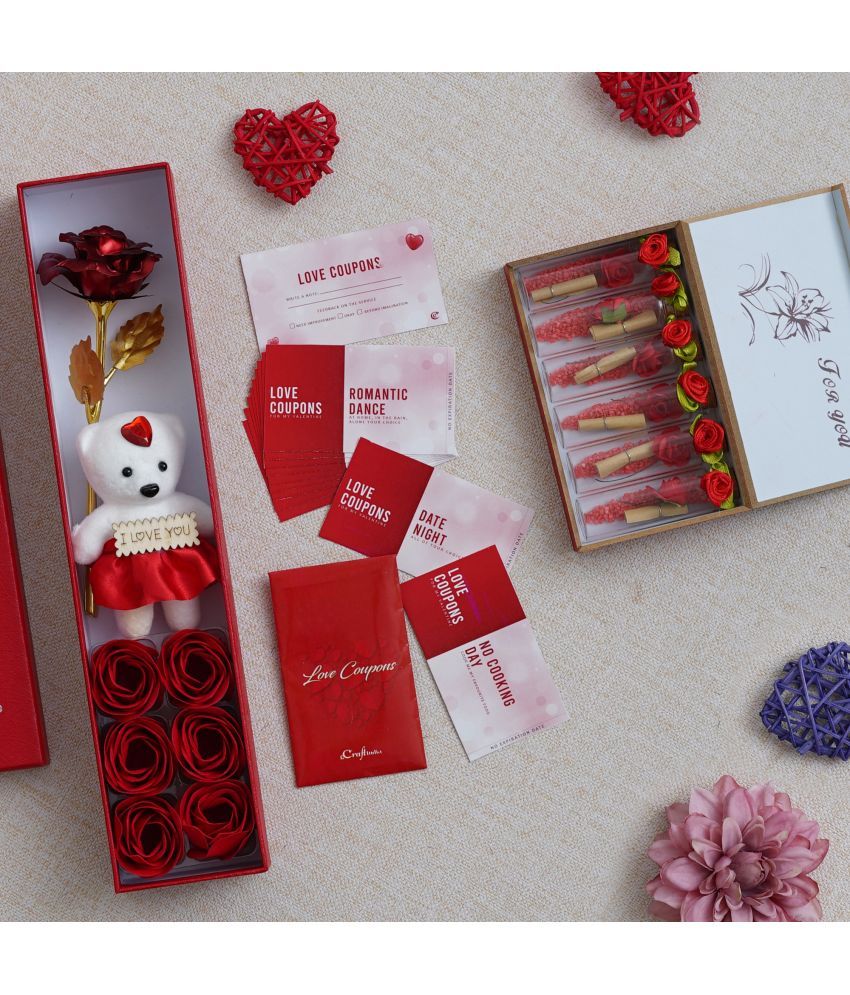     			eCraftIndia Red Paper Valentine Hamper