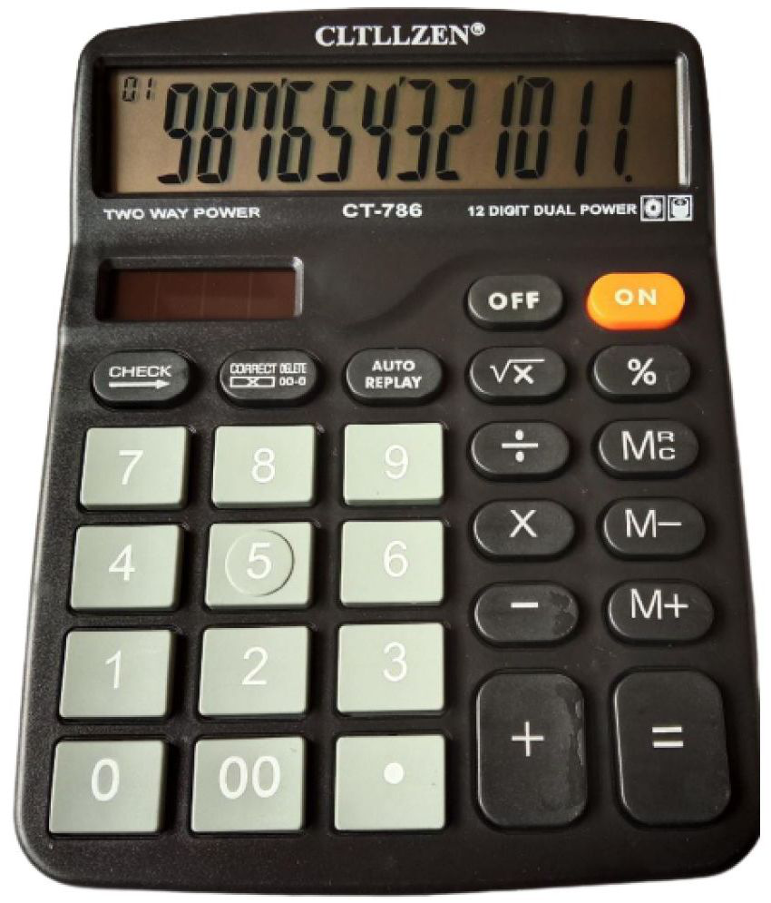     			2506 COMBO YESKART - 2PC  CT-786 N  CALCULATOR 120 Steps Check & Correct 12 Digit Premium Desktop Calculator( PACK OF2)