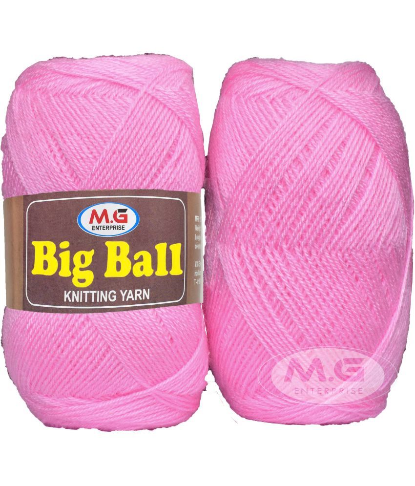     			BIG BALL  Pink 400 gm Ball Hand knitting wool -I Art-AJF