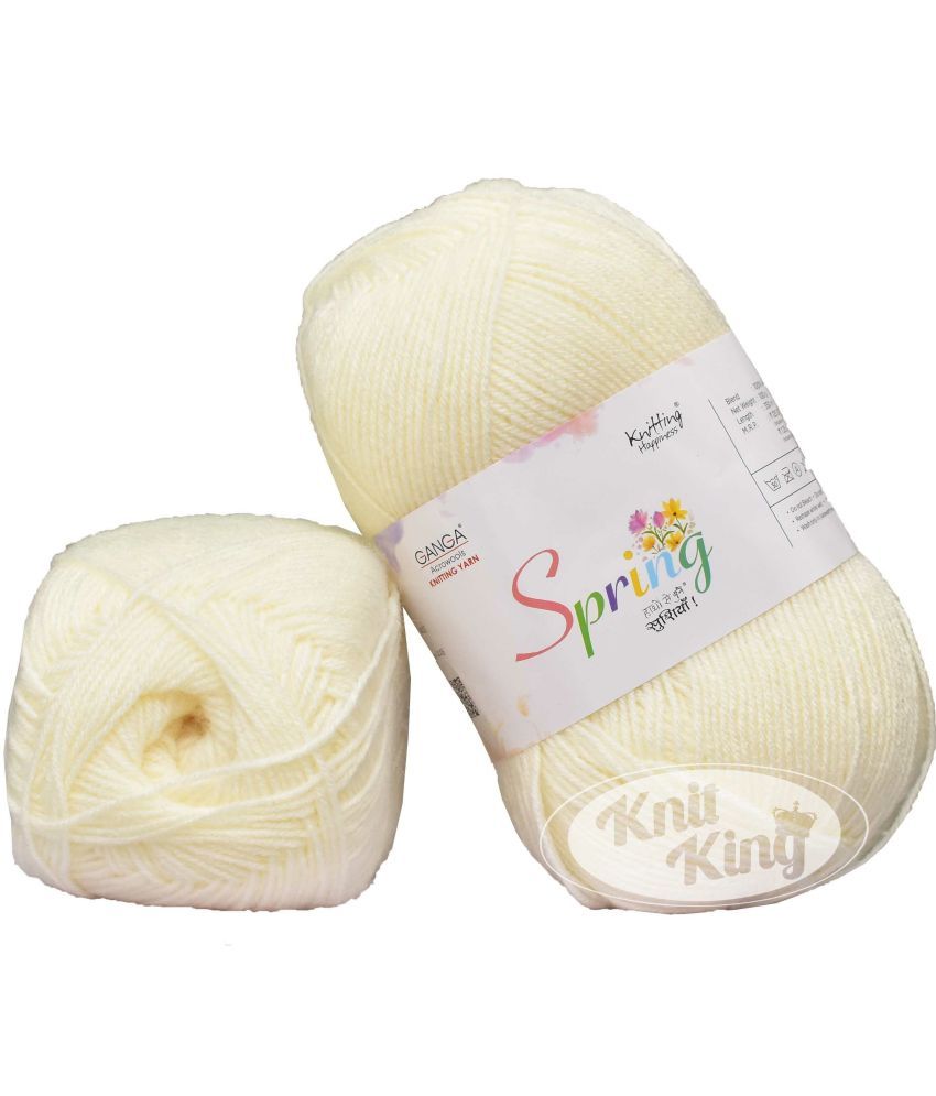     			GAN GA pring  Cream 200 gm Wool Ball Hand knitting wool -H Art-AEGF