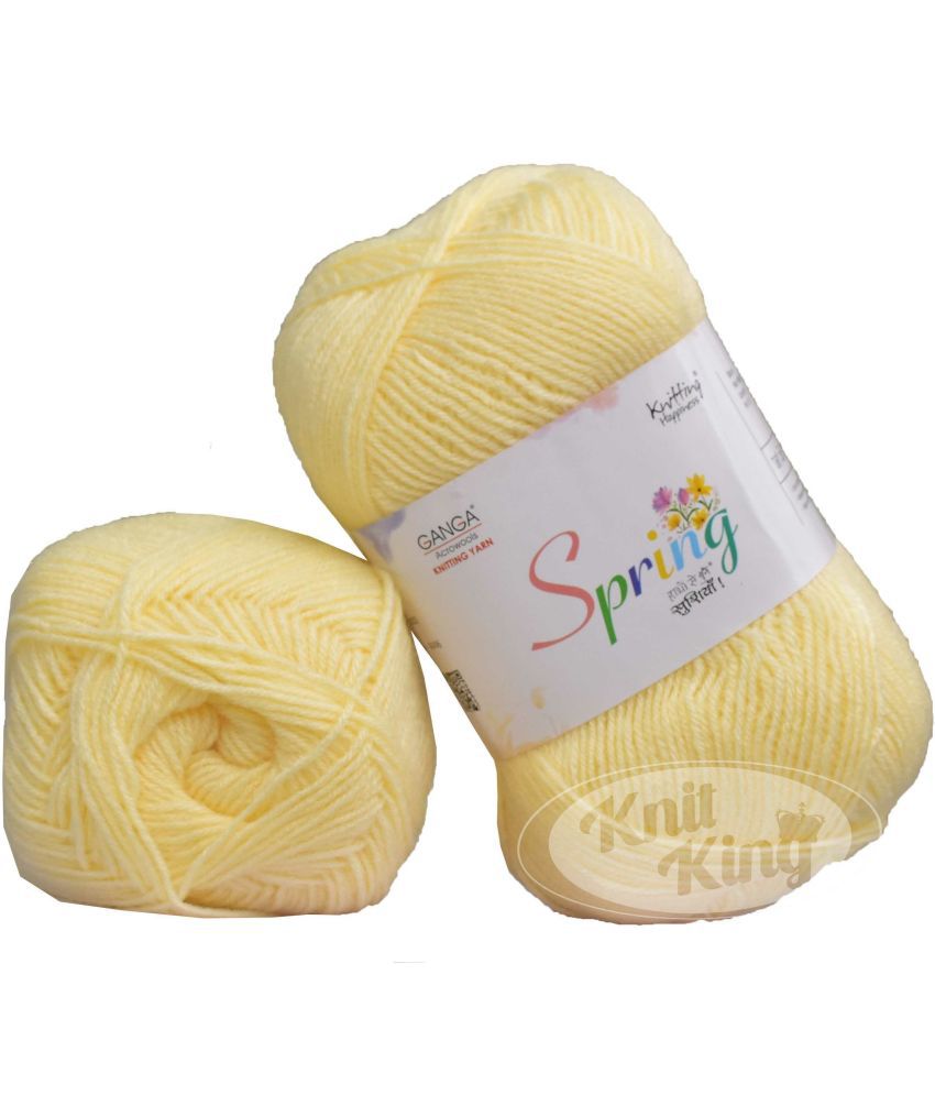     			GAN GA pring  Dark Cream 200 gm Wool Ball Hand knitting wool -c Art-AEGA