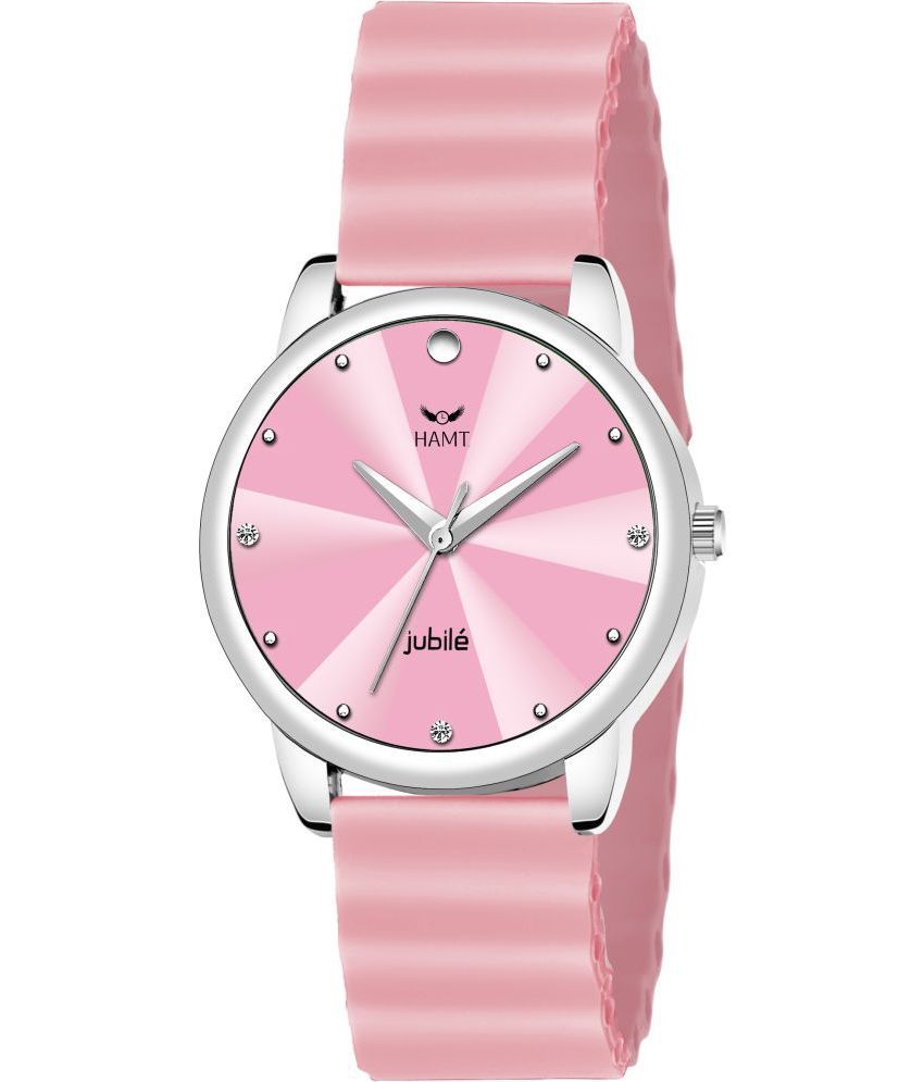     			HAMT Pink Silicon Analog Womens Watch