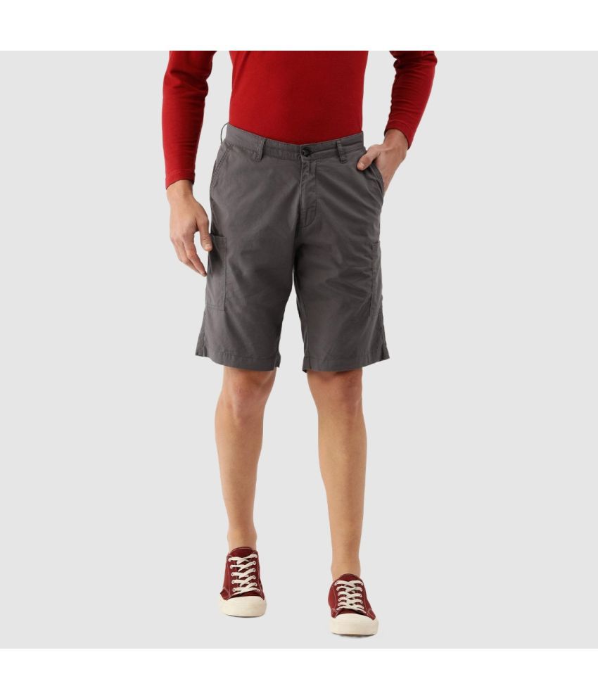     			IVOC Grey Cotton Men's Chino Shorts ( Pack of 1 )