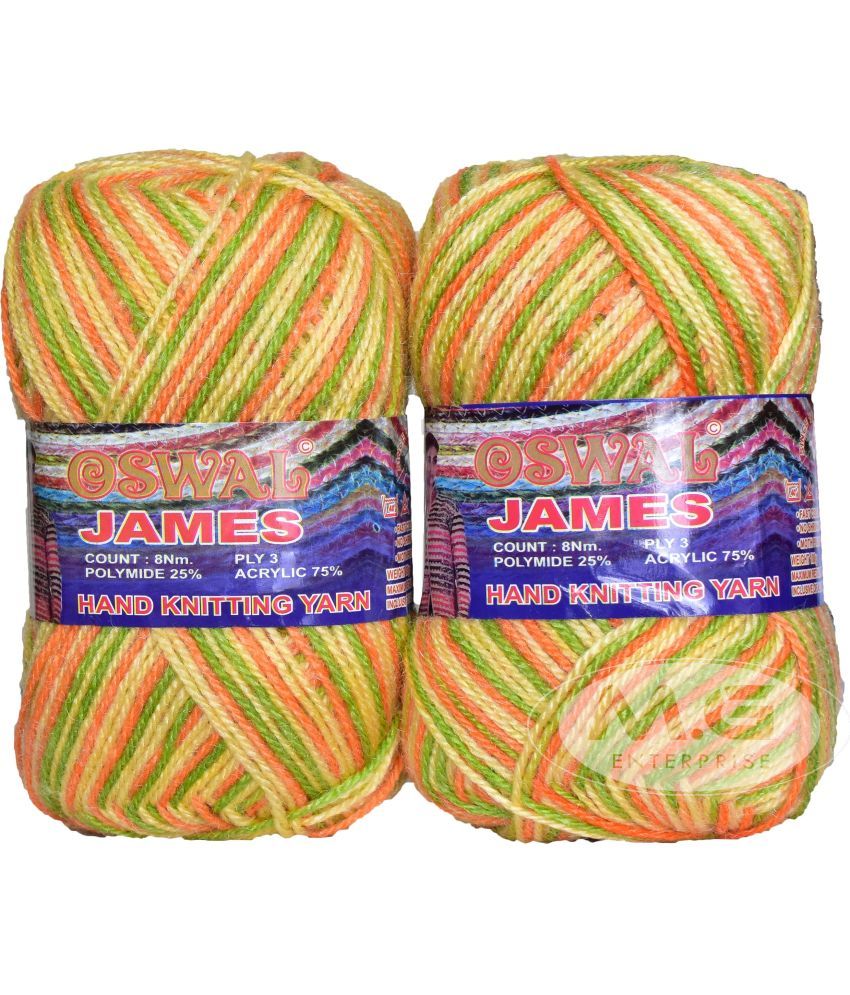     			James Knitting  Yarn Wool, Carrot Ball 500 gm  Best Used with Knitting Needles, Crochet Needles  Wool Yarn for Knitting