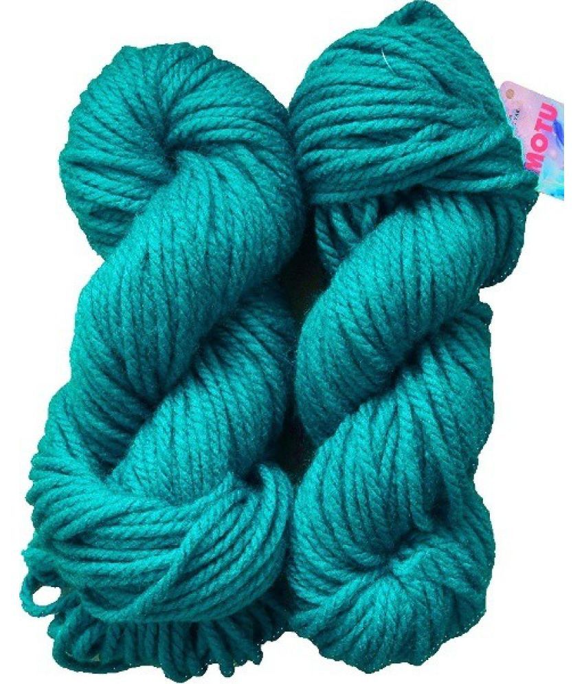     			Motu Thick Chunky Hand Knitting Yarn (Teal)(Hanks-200 grams)