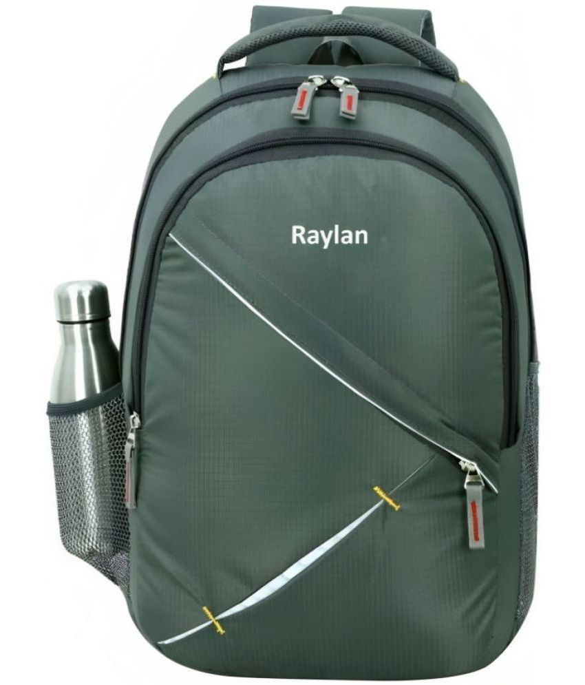     			Raylan Green Polyester Backpack For Kids