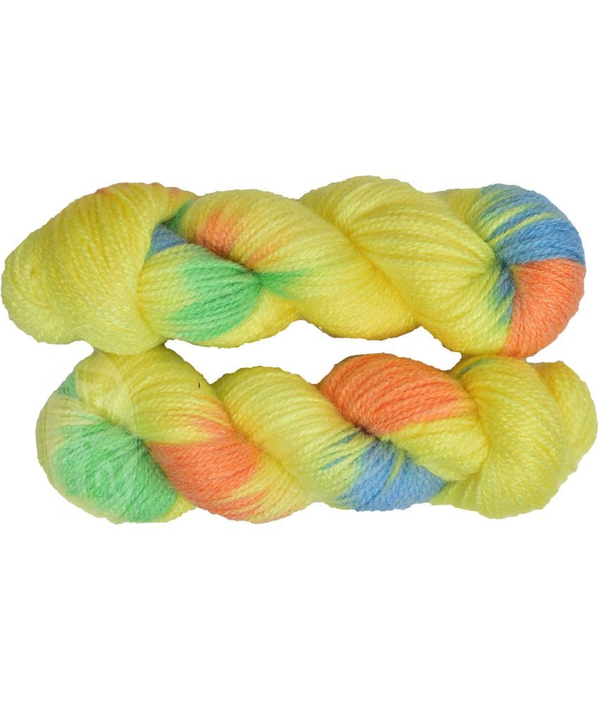     			Represents Ganga Glow Knitting Yarn Wool, Lemon  300 gm . Art-ABAE