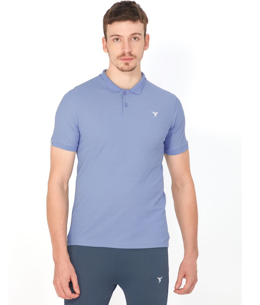     			Technosport Light Blue Polyester Slim Fit Men's Sports Polo T-Shirt ( Pack of 1 )