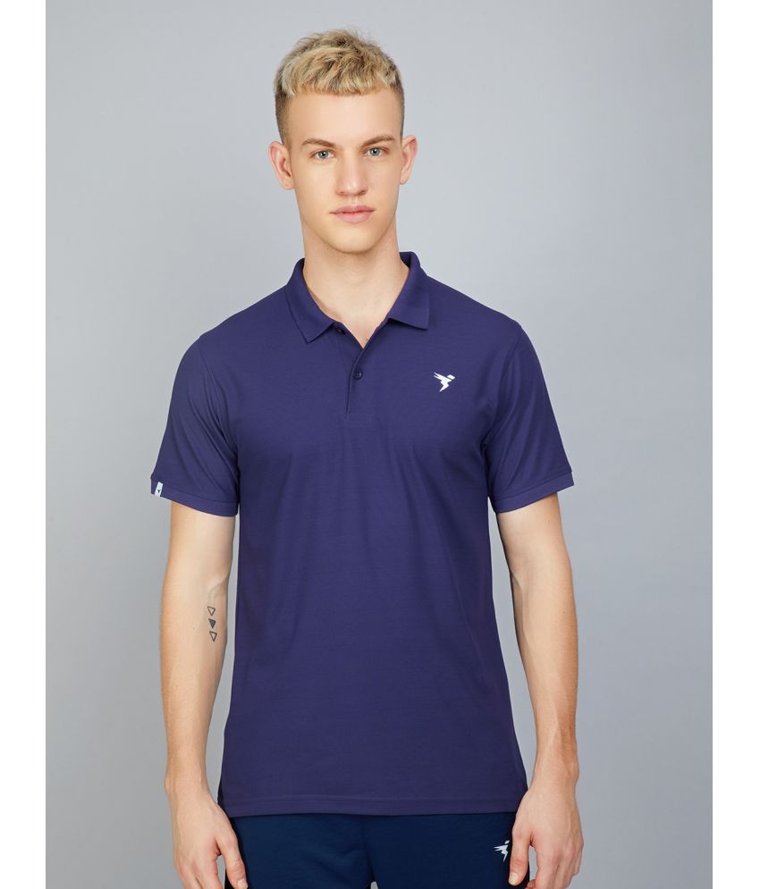     			Technosport Navy Polyester Slim Fit Men's Sports Polo T-Shirt ( Pack of 1 )