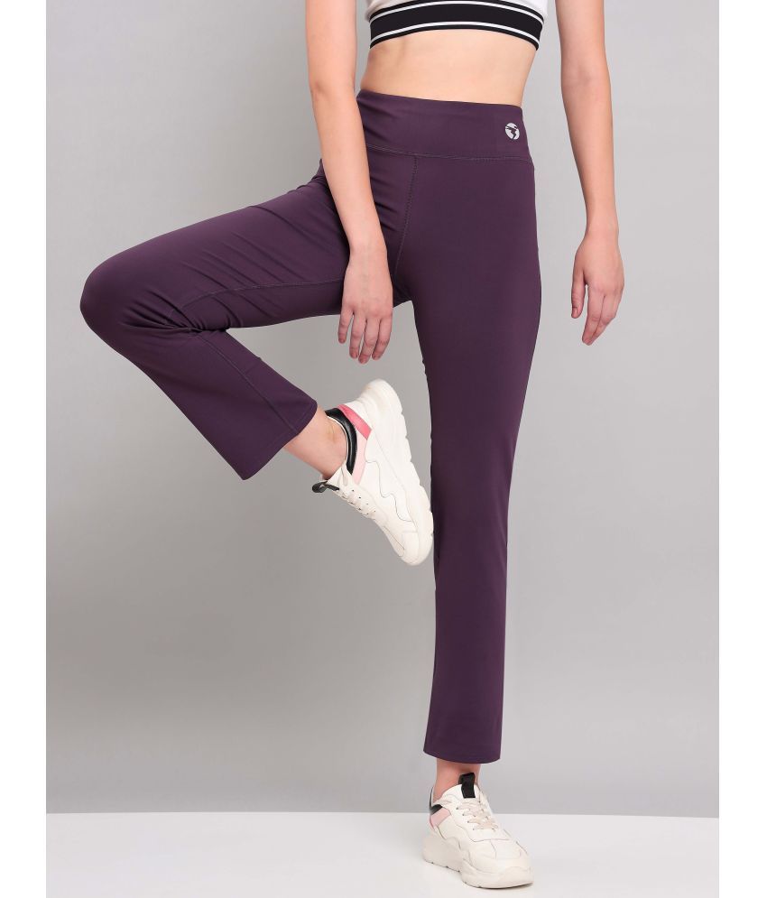     			Technosport Purple Polyester Women's Gym Trackpants ( Pack of 1 )