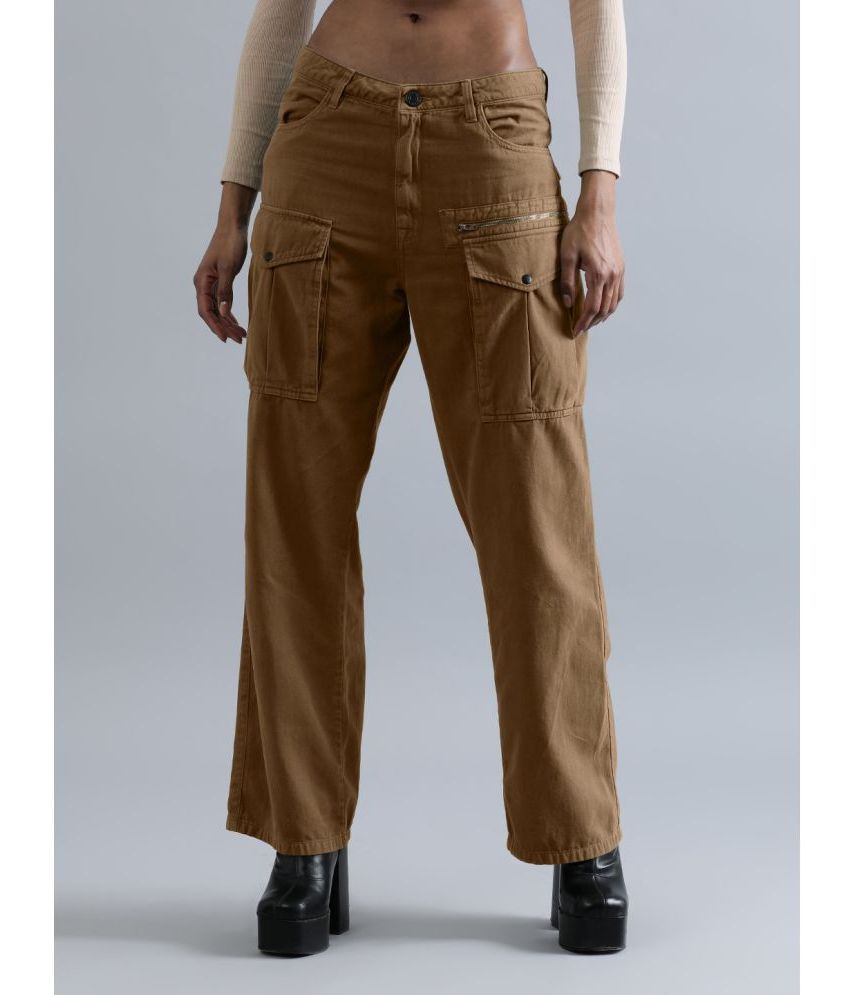    			Bene Kleed Brown Cotton Straight Women's Cargo Pants ( Pack of 1 )