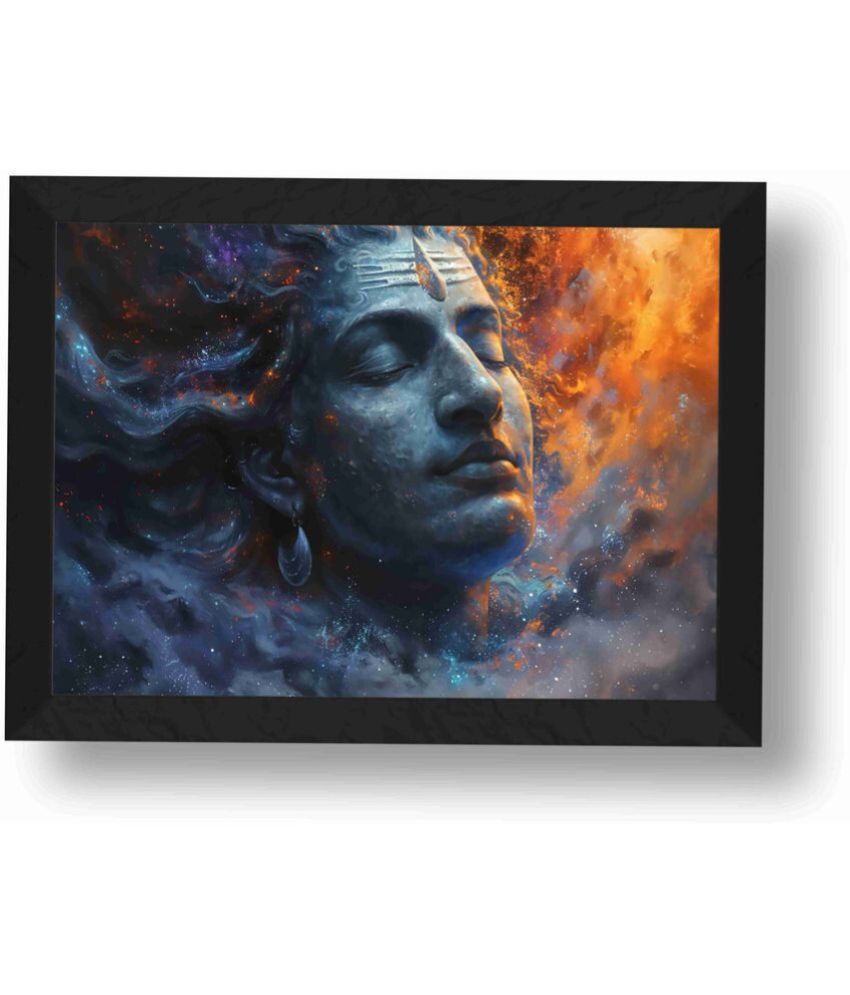     			Saf - Lord Shiv ji Religious wall hanging Painting with Frame (1U)