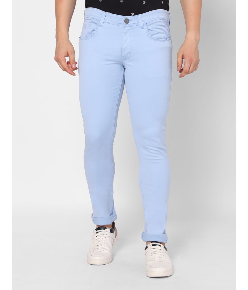     			TCI True Colors Of India Slim Fit Cuffed Hem Men's Jeans - Light Blue ( Pack of 1 )