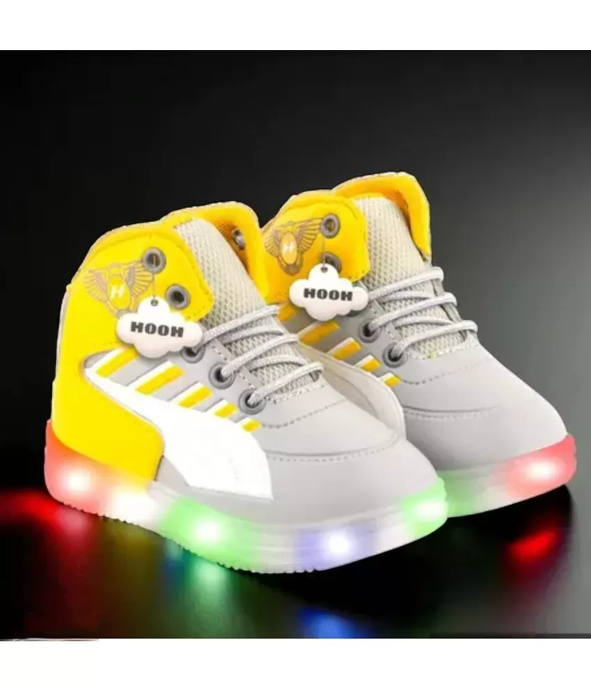 Unisex LED Light Up Shoes, Fashion High Top LED Sneakers USB Rechargeable  Silver | eBay