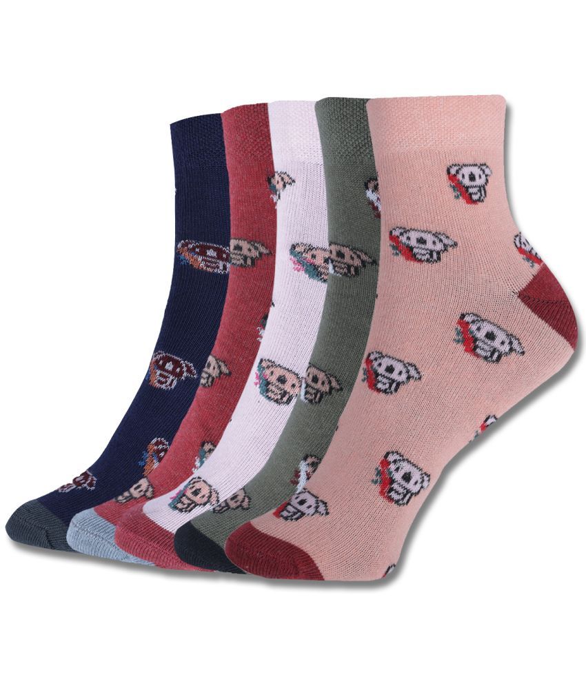     			Dollar Multicolor Cotton Blend Boy's Full Length Socks ( Pack of 5 )