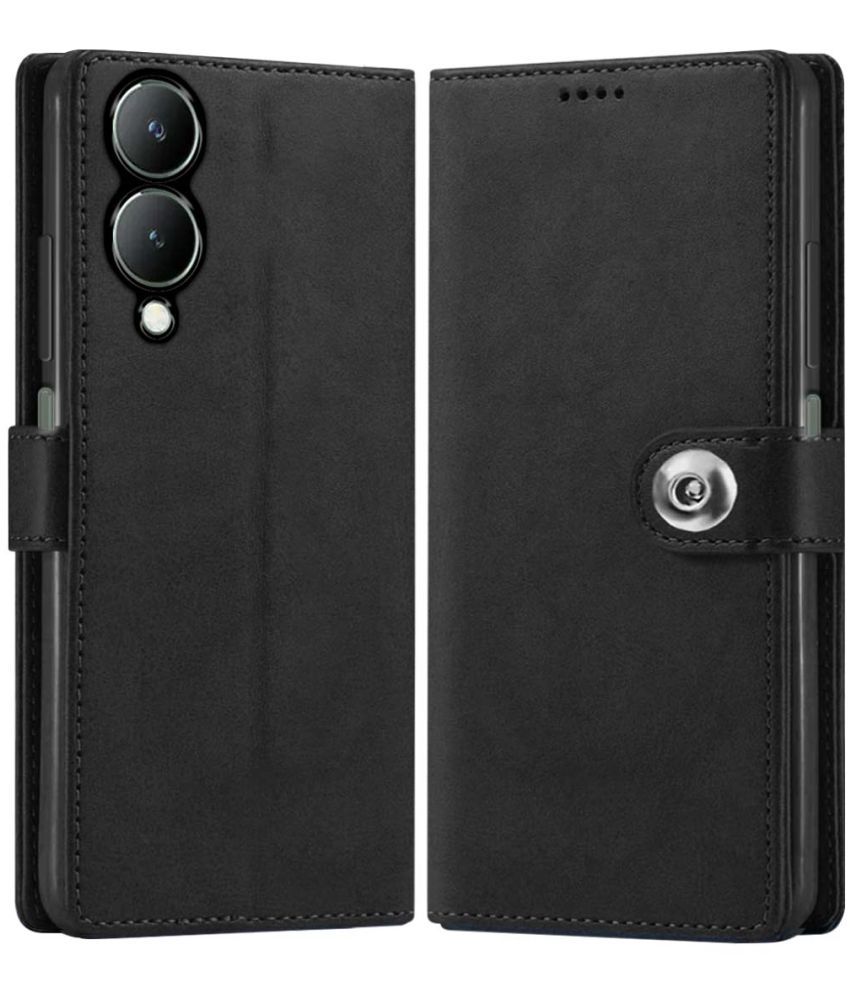     			Fashionury Black Flip Cover Leather Compatible For Vivo Y17s 4G ( Pack of 1 )