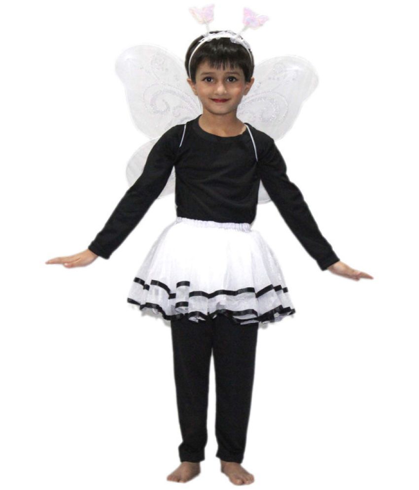     			Kaku Fancy Dresses Tu Tu Skirt Costume For Western Dance -White, 5-6 Years, For Girls