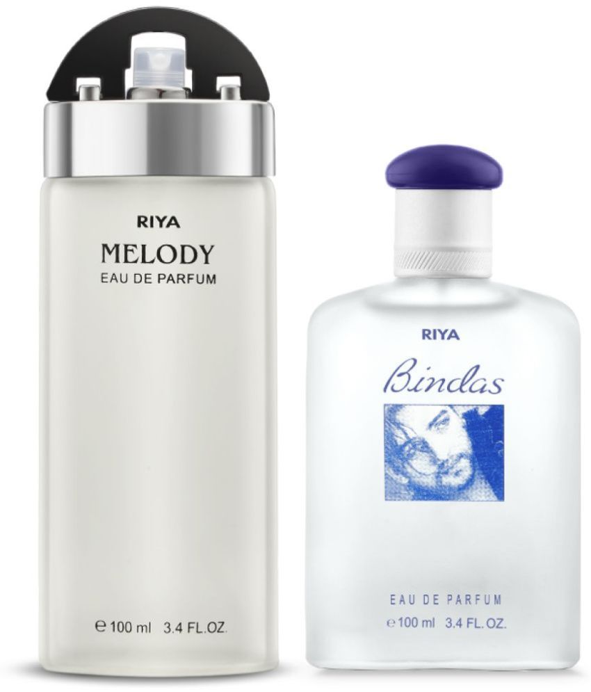     			Riya Melody (Black) & Bindas (Blue) Eau De Parfum (EDP) For Unisex 200 ( Pack of 2 )