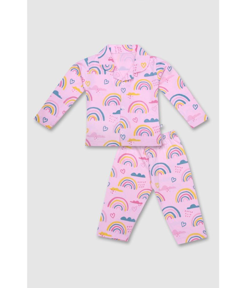    			TINYO Pink Cotton Baby Girl Shirt & Trouser ( Pack of 1 )