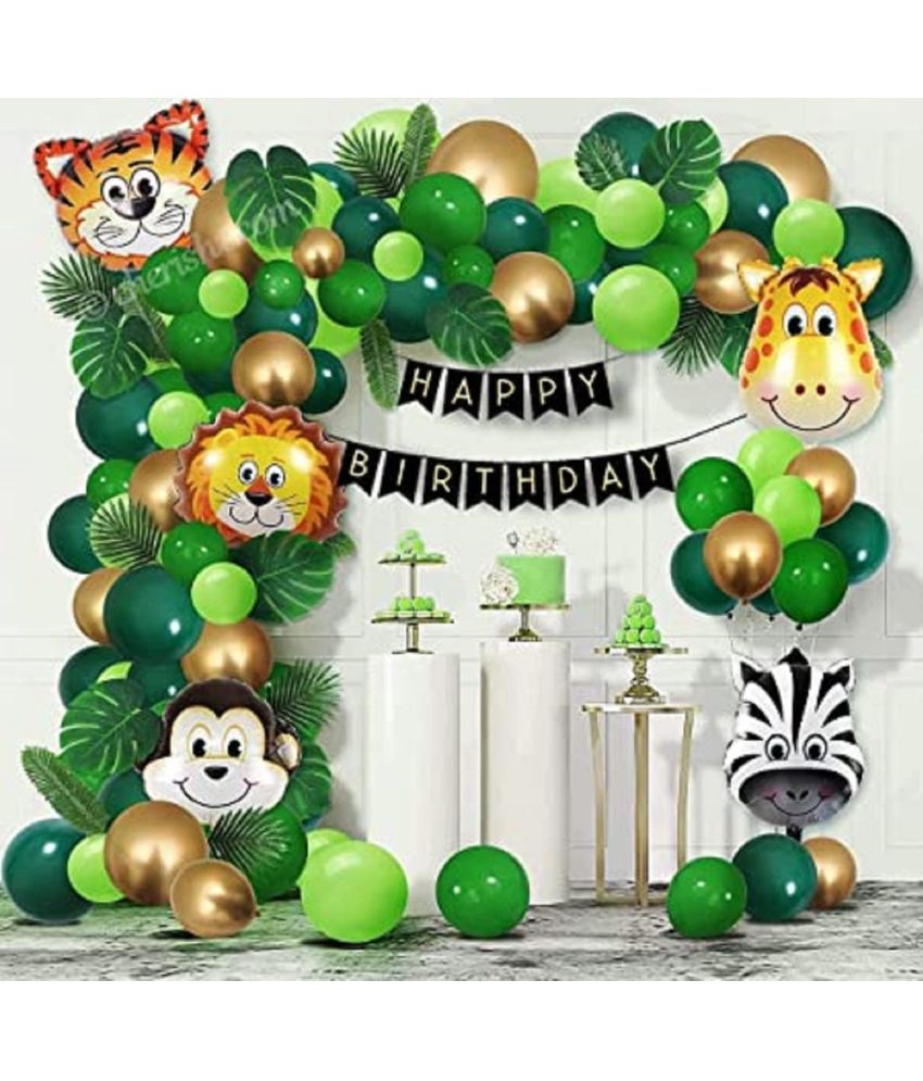     			Urban Classic Happy Birthday Jungle theme Decoration for Boys, Girls